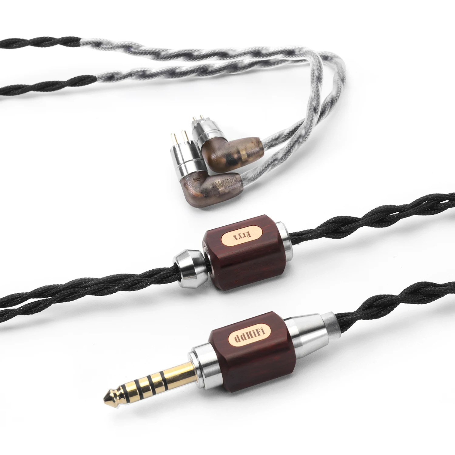 DD ddHiFi Eryx 4,4 mm gebalanceerde HiFi-oortelefoon upgradekabel, quad-conductor, Nyx Pin verwisselbaar, RhP/Pentacon OFC-stekker