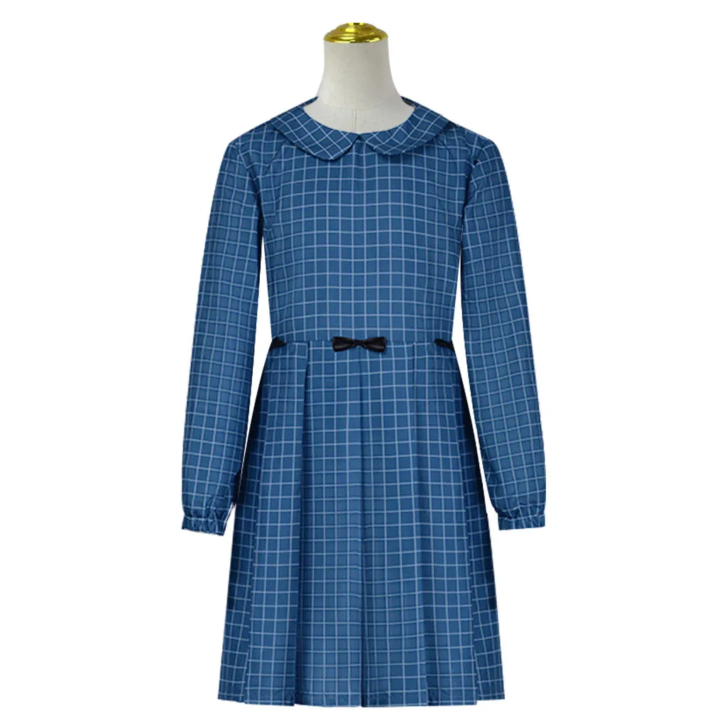 Orphan Esther Cosplay Costume pour femmes adultes, film d'horreur, robe bleue, uniforme de fête d'Halloween, tenues de jeu de bande dessinée