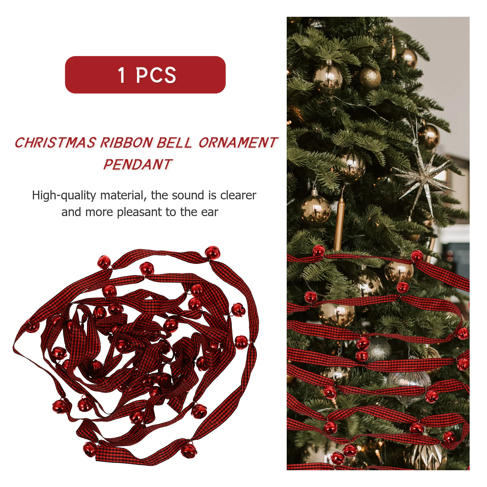1 قطعة قلادة الديكور معلقة حلية احتفالية الشريط جرس قلادة حفلة عطلة ديكور لوازم الحفلات الإكسسوار