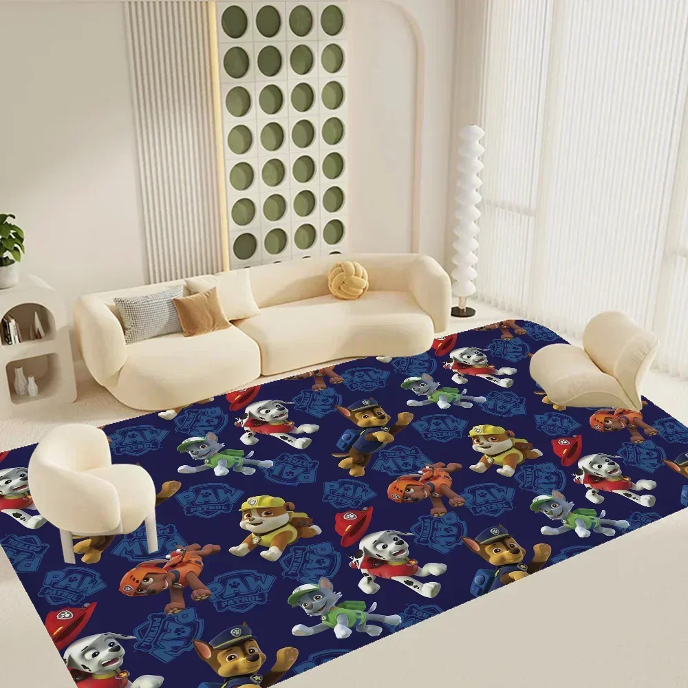 Cute P-Paws Cartoon P-Patrols Floor Mat Bathroom Mat Kids Room Bedroom Anti-Slip Doormat Living Room Bedside Area Rugs