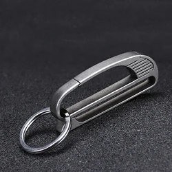 Super fine TC4 Ti itanium quick release detachable belt clip keychains Key ring Hook DIY FOB EDC housewarming gift