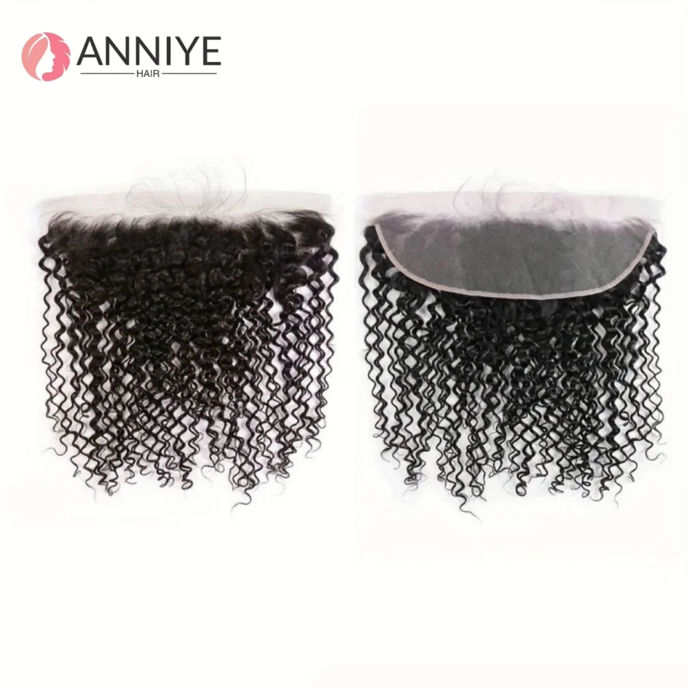 13x4 Lace Frontal Human Hair Kinky Curly Lace Frontal For Women Baby Hair Transparent Brazilian Human Hair Lace Frontal Closure