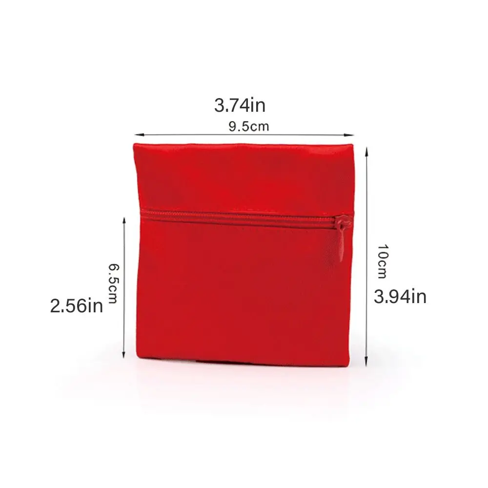 Porte-monnaie à fermeture éclair courte pure, porte-cartes de crédit d'identité, grande capacité, mini portefeuille en toile, sac de rangement simple