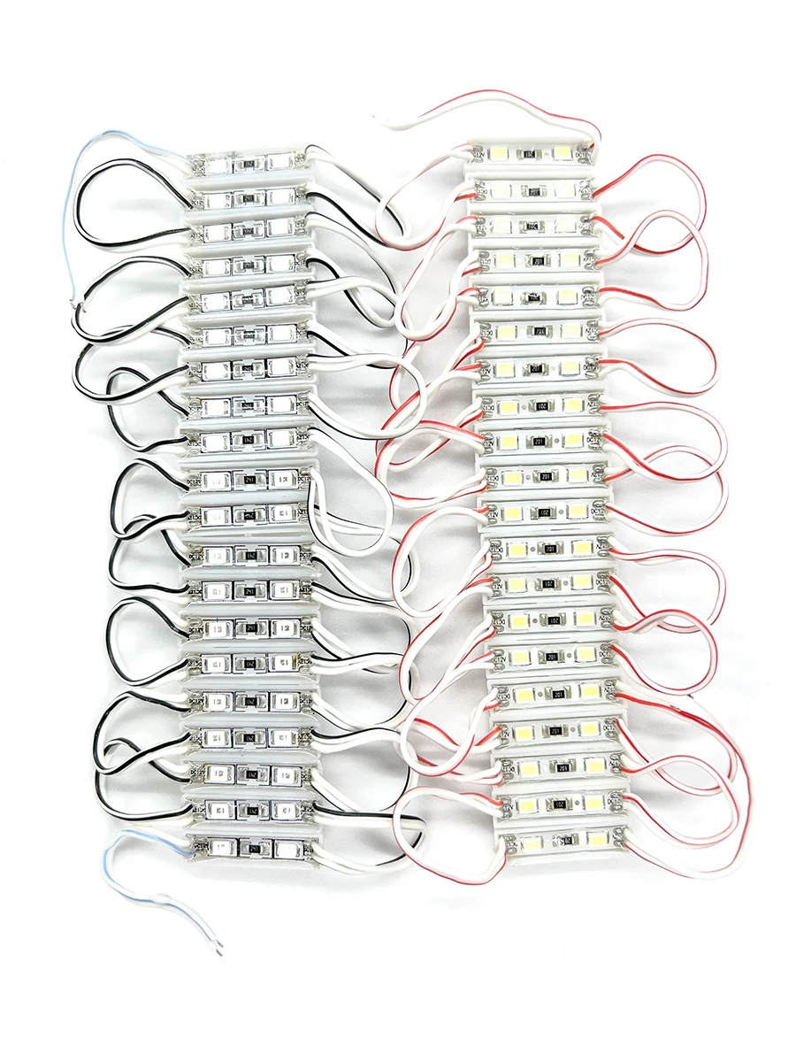 20pcs LED Modules 2835 SMD DC 12V 2 LEDs Backlight Waterproof IP65 LED Sign Lighting Red Green Blue Yellow White