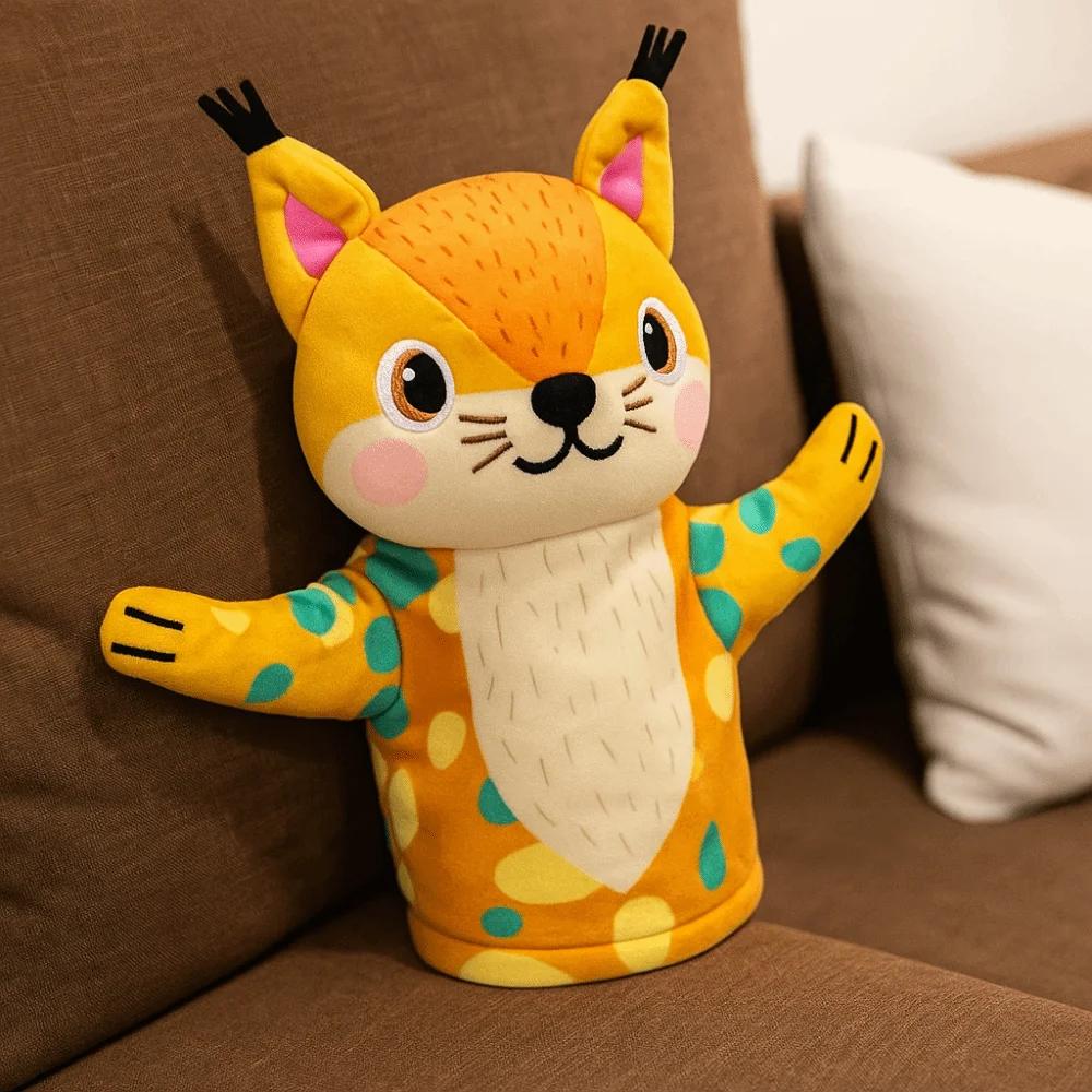 Eichhörnchen Tier Handpuppe Geschichtenerzählen Beweglicher Mund Gefüllte Eichhörnchen Weiche Simulation Hand Finger Geschichte Puppe Eltern-kind