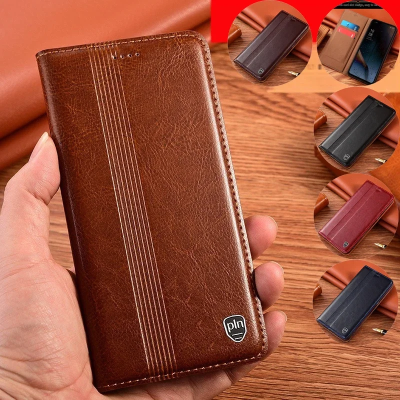 

Genuine Leather Flip Phone Cover For iPhone 16e 15 Pro Max 14 Plus 13 Mini 12 Pro 11 SE XR Xs Max 6 7 8 Plus With Card Slots