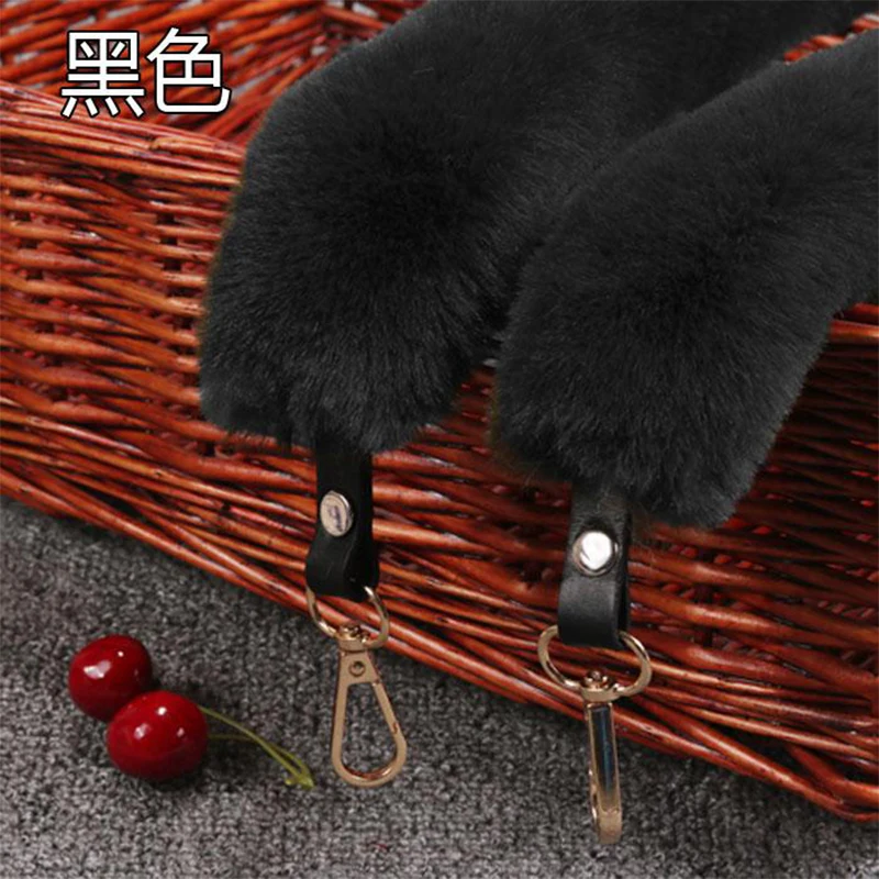 Winter Faux Fur Strap Warm Fur Bags Handle Replacement Handbag Accessories Bag Strap For Crossbody Drop Shipping 40cm 100cm120cm