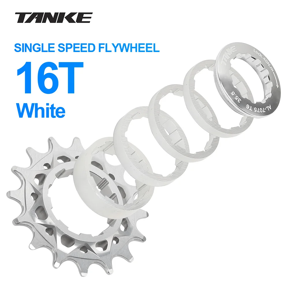 TANKE-Single-Speed-Freilauf-Umrüstsatz, 18 Zähne, HG-Kassettenzahnkranz, MTB-Rennrad-Kettenrad für Freilaufkette, 7075 Aluminiumlegierung