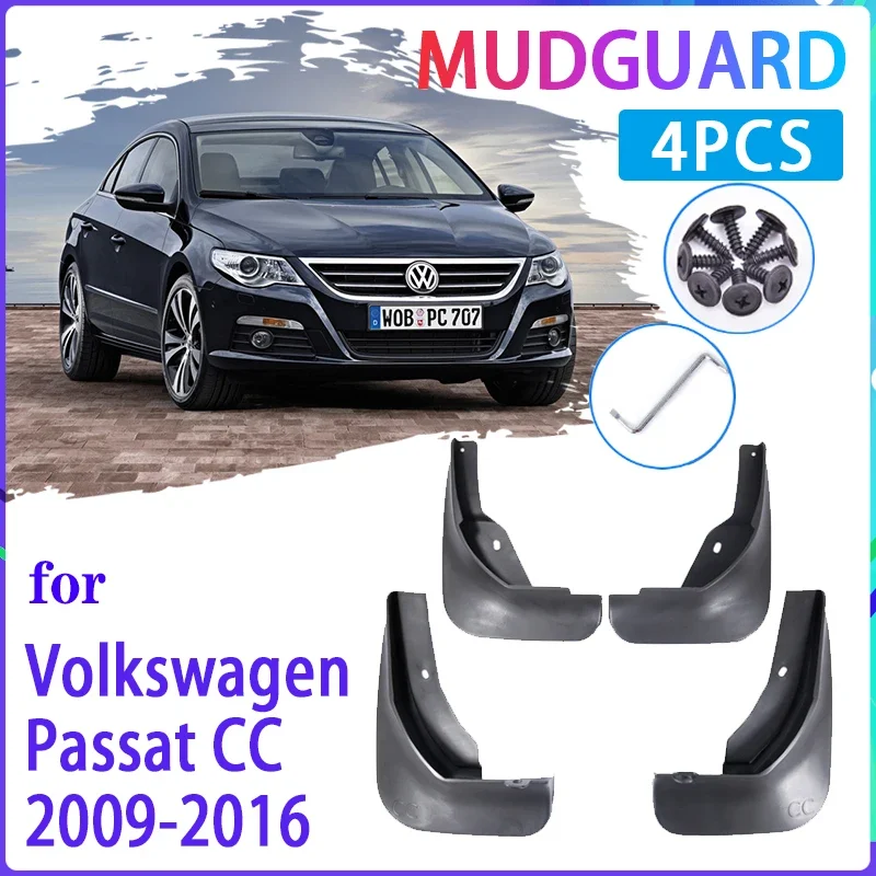 4 PCS Car Mud Flaps for Volkswagen VW Passat CC 2009~2016  Mudguard Splash Guards Fender Mudflaps Auto Accessories