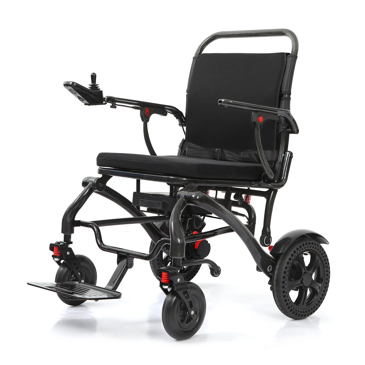 Adult Luxury Full Carbon Fiber Electric Wheelchair 18.6KG Light Foldable Portable Outdoor Off-road Power Wheelchair