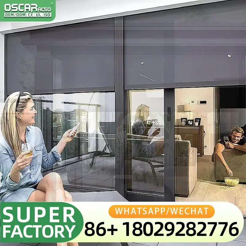 Smart Electric Roller Shade Custom Blackout Motorized Window Blind Nordic EU Home Office Hotel Automatic Rechargeable Privacy Li