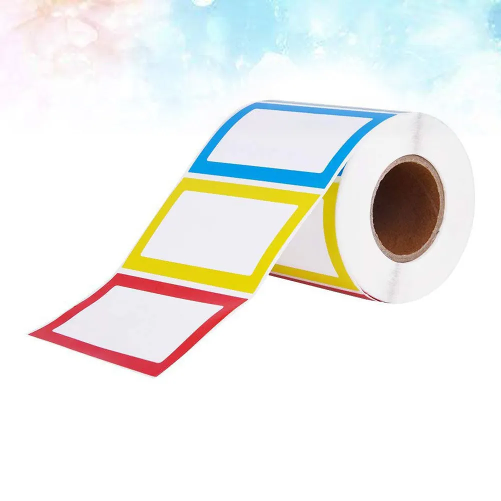 

300Pcs Colorful Self-Adhesive Blank Label Stickers for Office School Home Organization Price Marking Party Name Tags