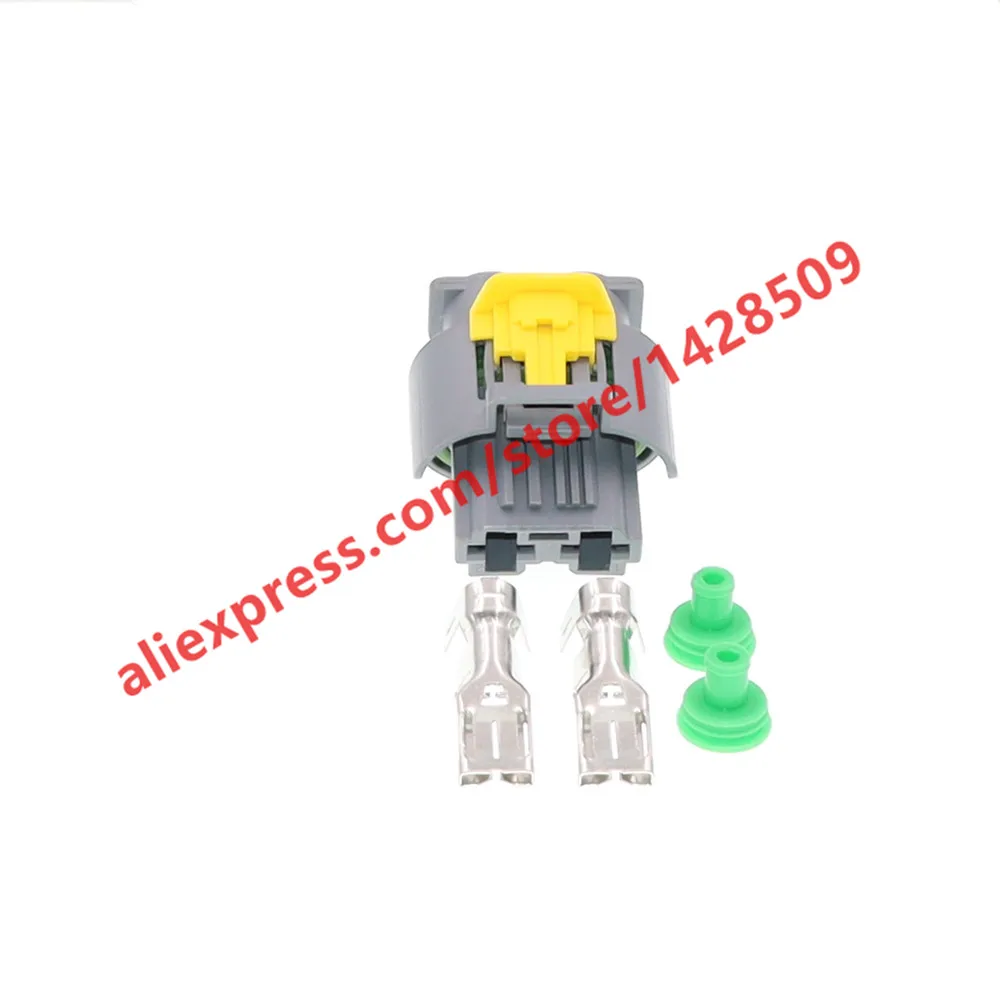 1 Set 2 Pin 1544317-3 Auto Radiator Electronic Cooling Fan Wiring Harness Waterproof Connector for Citroen