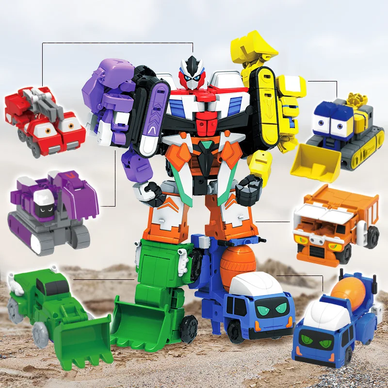 New Mini Plastic Transformer Toys Cartoon Creative Engineering Vehicle Transformer Robot Car Toys Children Boys Toys Model