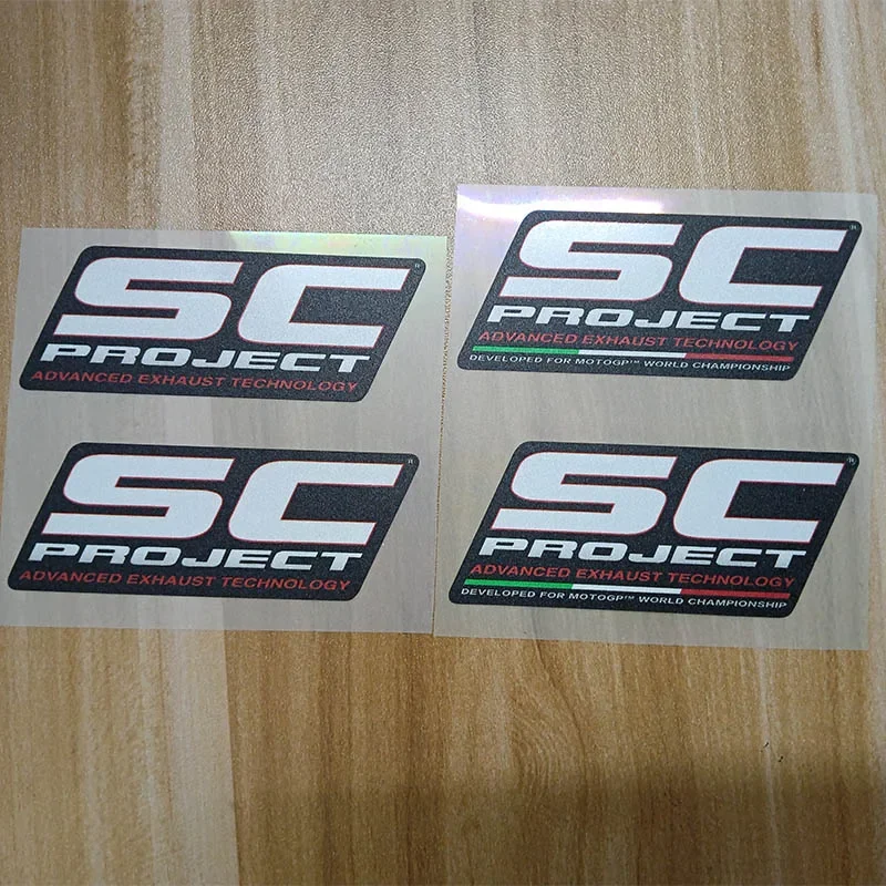 SC Exhaust Pipe Modification Brand Stickers Motogp Motorcycle Car Sponsor Decals Waterproof Reflective Pegatinas Vinyl Material