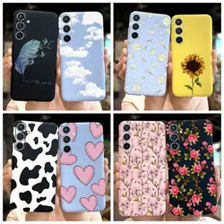 Fashion Painted Phone Case For Samsung Galaxy A54 5G 2022 Candy Color Silicone Soft TPU Cases For Samsung A54 A 54 SM-A546B