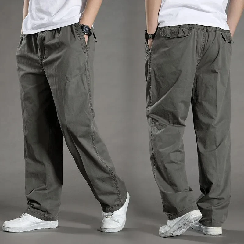 Men's Cargo Pants Summer Spring Cotton Workwear Large Size 6XL Casual Climbing Joggers Sweatpants Hombre Autumn Work Trousers