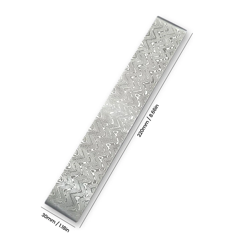 Damascus Steel Billet Patterned Embryo Cutter for Forging Multipurpose Quenched And Smoothed DIY Material