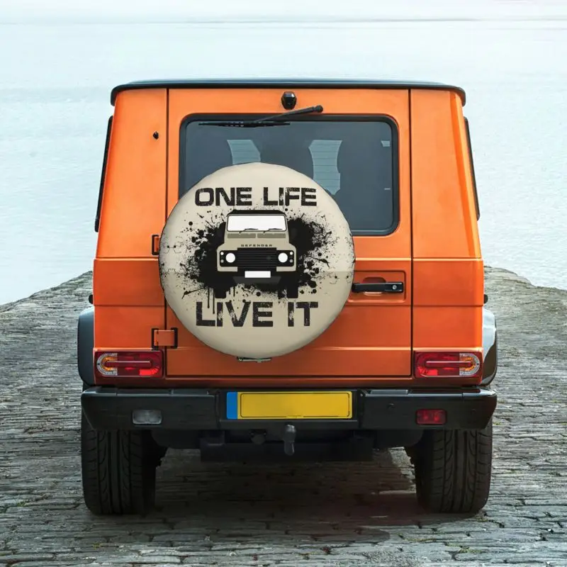 Custom One Life Live It Spare Wheel Tire Cover for Mitsubishi Pajero Jeep RV SUV 4WD 4x4 Vehicle Accessories 14\