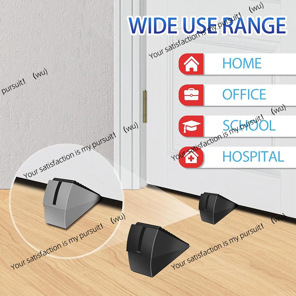 Spring-reinforced door stops, anti-collision door plugs