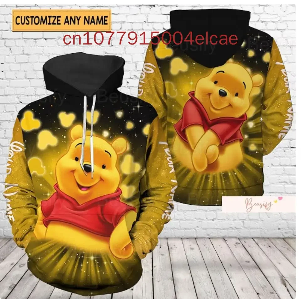 Pooh Winnie The Pooh 3D Hoodie Men's Women's Disney Cartoon Graphic Outfits Clothing Men Women Kids 3D All Over Print Hoodie