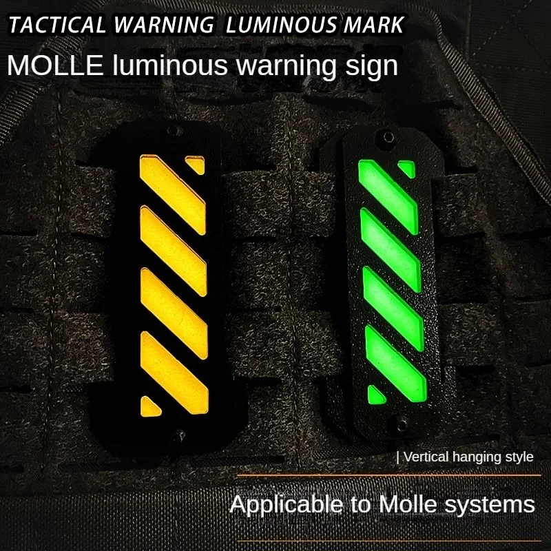 

Night Light Warning Sign Molle Identification Strip Outdoor Equipment Backpack Accessories Tactical Vest Light Absorption Plate