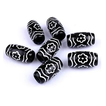 Afrikaanse Haar Ringen Plastic Acryl Kralen Manchetten Buizen Charms Dreadlock Dread Haar Vlechten Sieraden Braiders Decoratie Accessoires