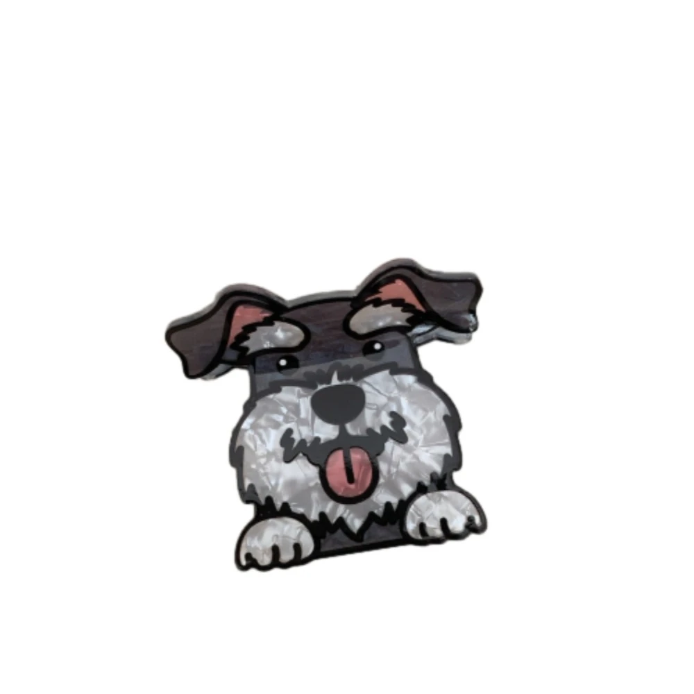 

Модный акриловый мультяшный коготь для волос собаки, щенок, милый шнауцер, зажим в виде краба, креативная заколка для волос в корейском стиле, аксессуары для волос