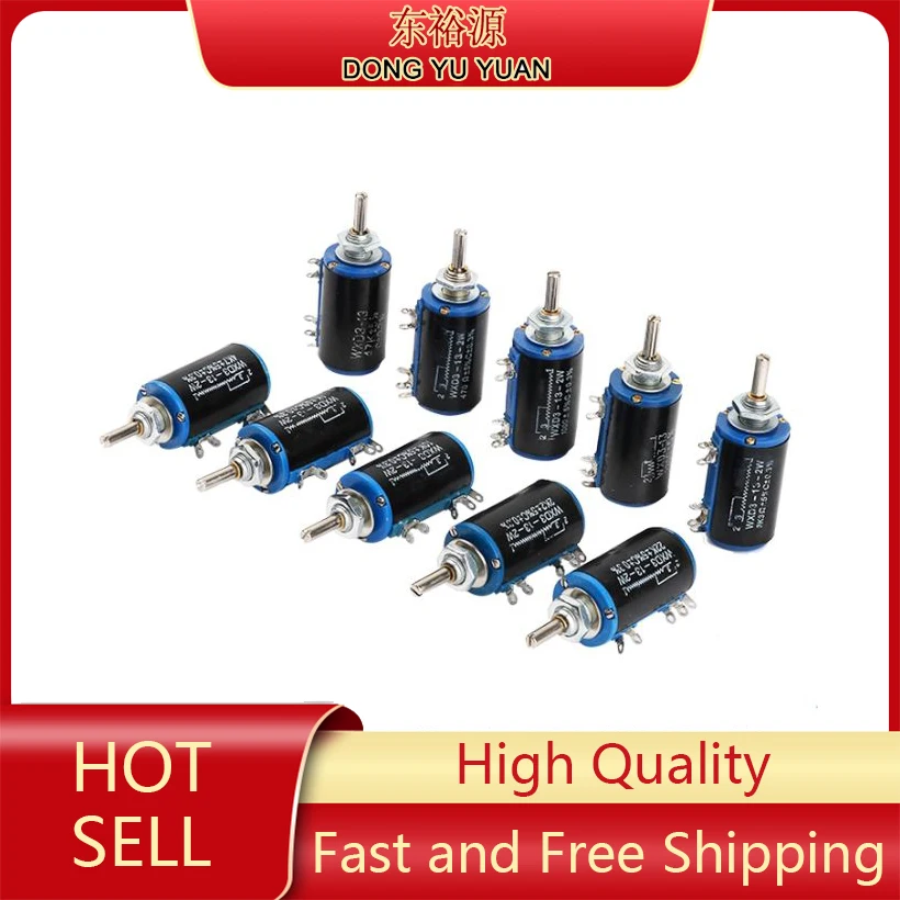 2 uds 680R 220R 470R 1K 10K 3,3 K 5,1 K 47K 2,2 K 4,7 K 22K 100K Ohm resistencia de precisión WXD3-13-2W potenciómetro ajustable