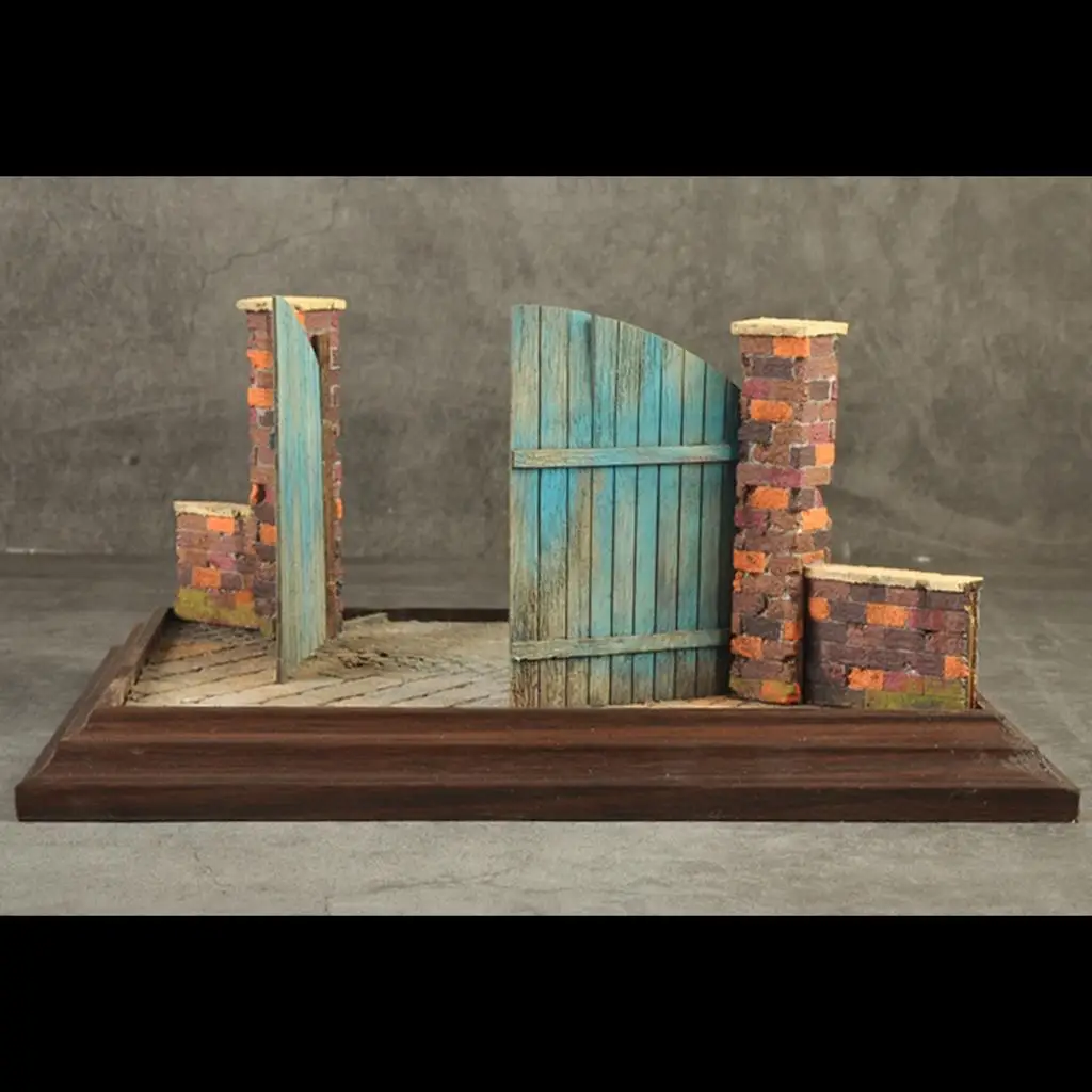 Unassembly 1/35 Scale Building Model Kits European Style Handmade Diorama Wooden Scenery Miniature Layout for Building Materials