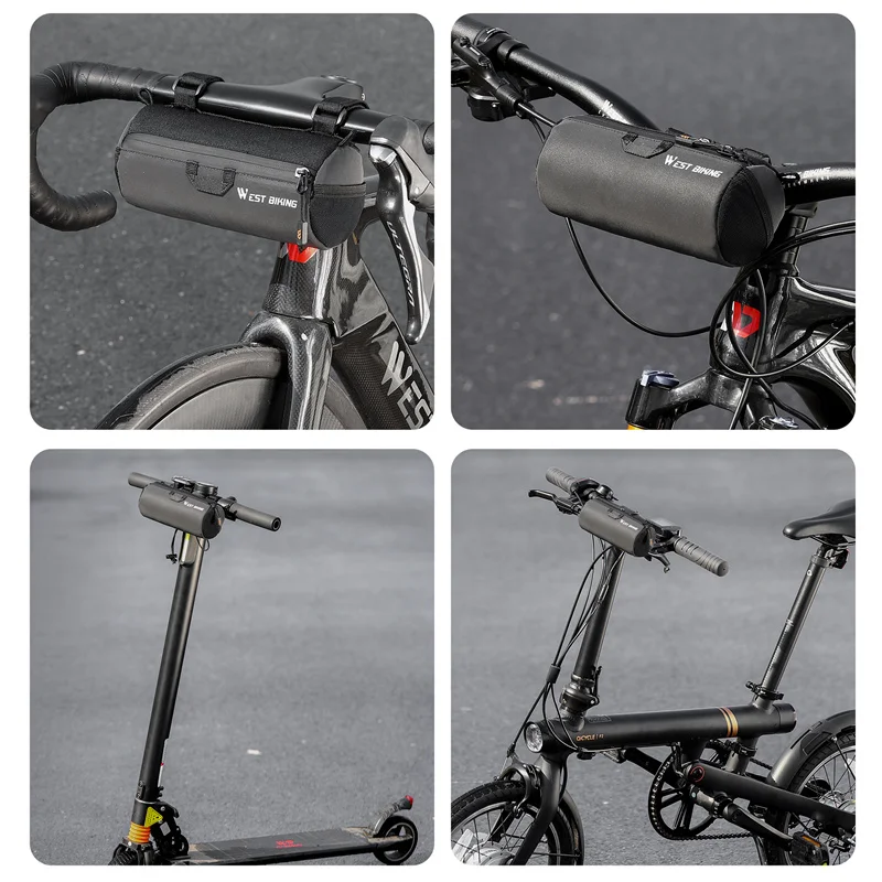 Afbeelding 7: WEST BIKING Nieuwe Fiets Voorframe Tas Waterdichte Fietsstuurtas Fiets Voorframe Fietsmand Fietsaccessoires