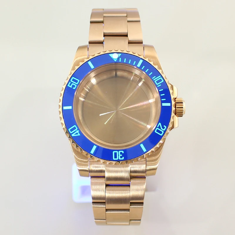 40mm 시계 케이스 사파이어 유리 NH35 NH36 NH34 8215 2824 무브먼트 시계 부품 28 5mm 다이얼 굴 스타일 팔찌 서브