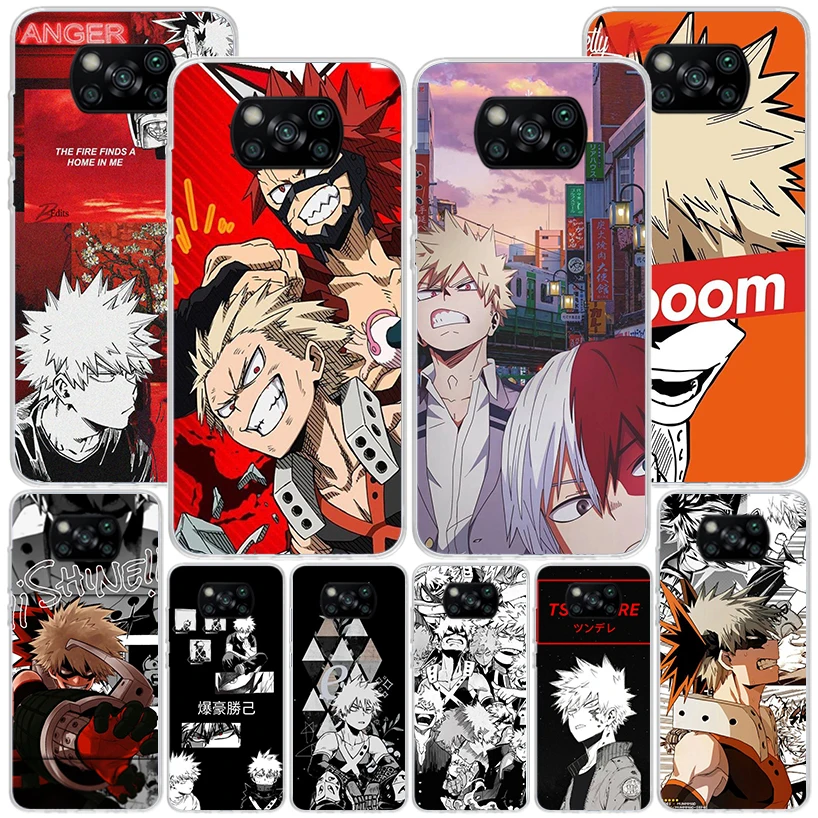 My Hero Bakugou Katsuki Phone Case For Xiaomi Poco X6 X5 X4 X3 Nfc F6 F5 Pro F4 Gt F3 F2 F1 M5S M4 M3 Personalized Print Cover