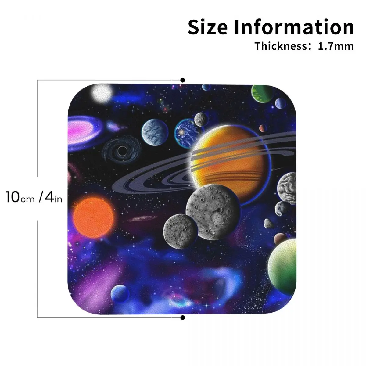 Solar System Space Planets Universe Coasters Kitchen Placemats  Insulation Cup Coffee Mats  Decor Home Tableware Pads Set of 4