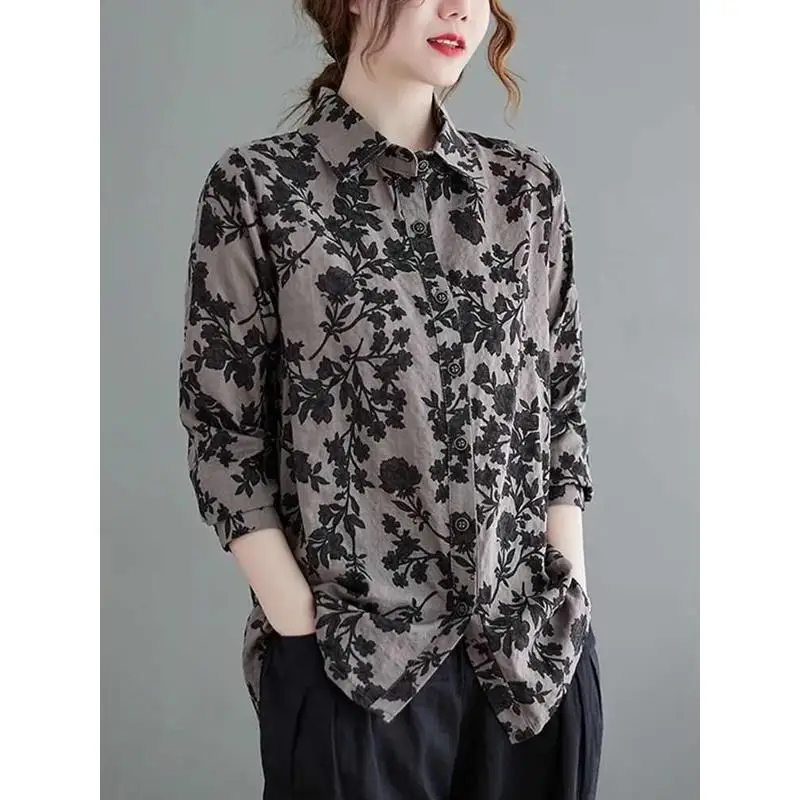 Sciolto lungo Sve dimagrante irt Donna Street Sle Taglio dritto Nodo misto cotone poliestere Caldo sottile autunno irt