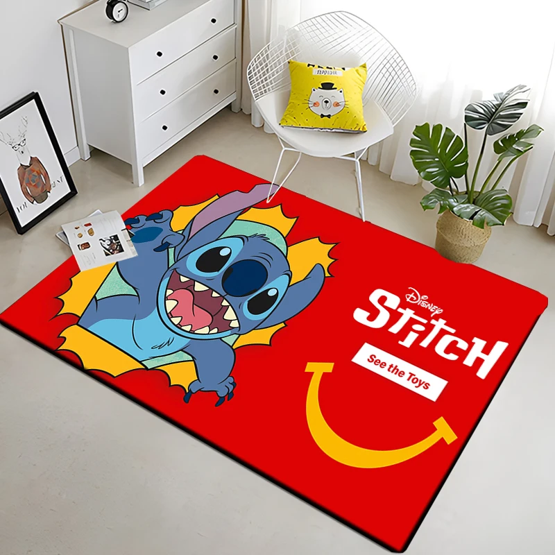 Disney Lilo and Stitch Pattern Large Area Rug 3D Carpet Home for Living Room Kids Bedroom Sofa Doormat Decor Children Floor Mats