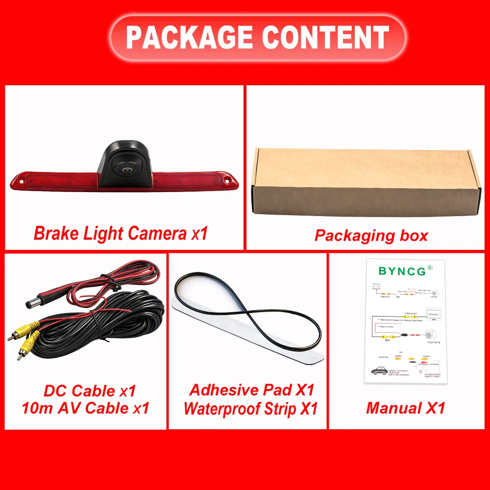 For Mercedes benz Sprinter VW Crafter Brake Light Backup AHD 1080P CVBS Parking Car CCD Rear View Camera IR Night 170 Degree HD