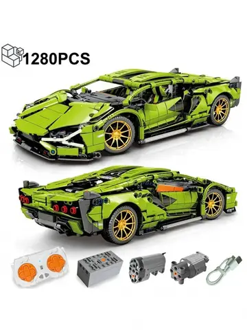 City Technical Famous Racing Sport Car Model Building Blocks Mechanical Speed Vehicle Supercar Brick Puzzle Toys Kid Adult Gifts