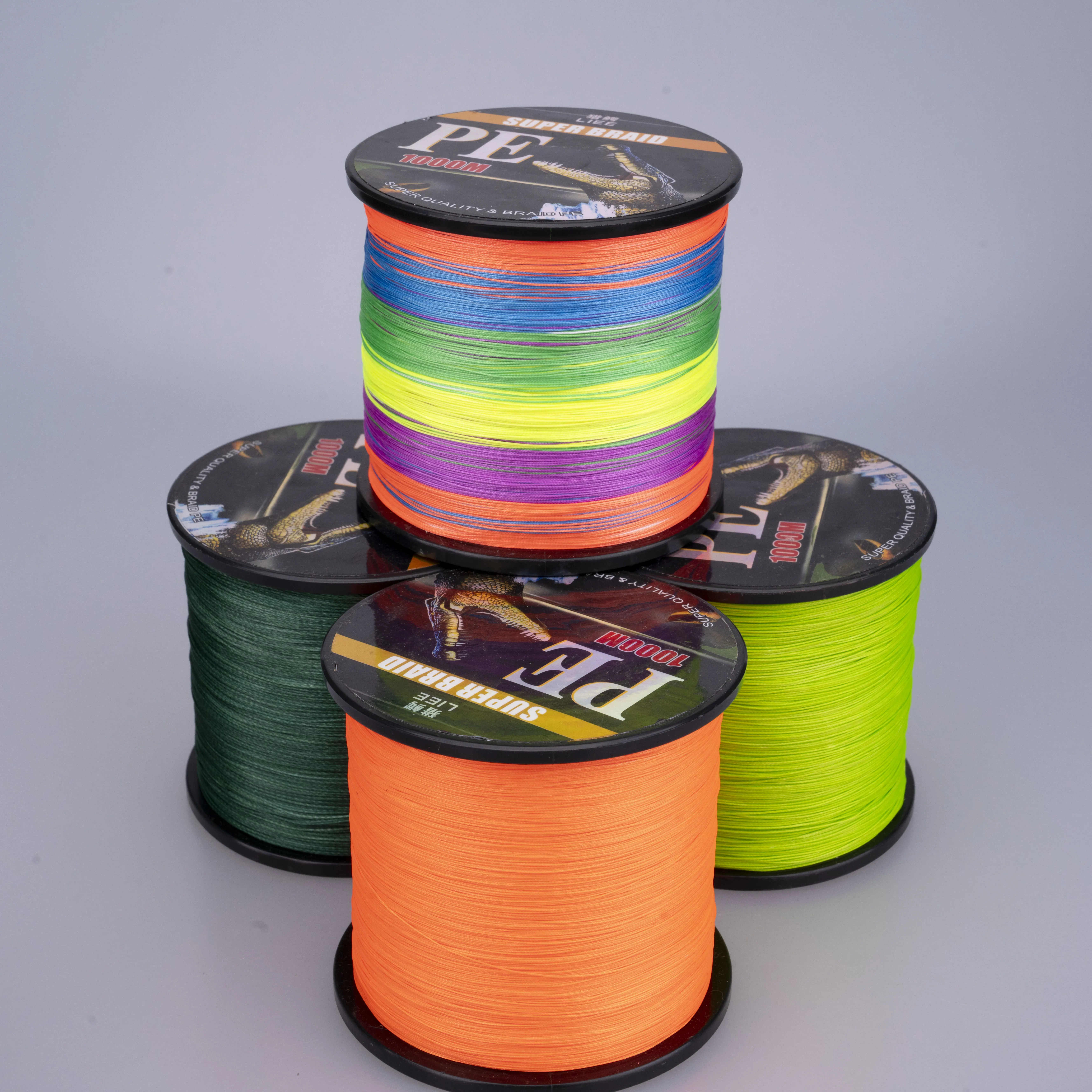 Wear-resistant 4-strand braided fishing line 1000m axis PE buoyancy line, suitable for lake, river and ocean beach fishing