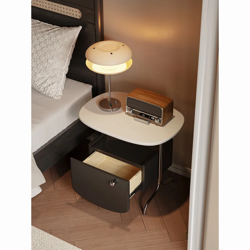 Nordic new light luxury modern free installation ins bedside table complete simple bedroom bedside table Internet celebrity stor