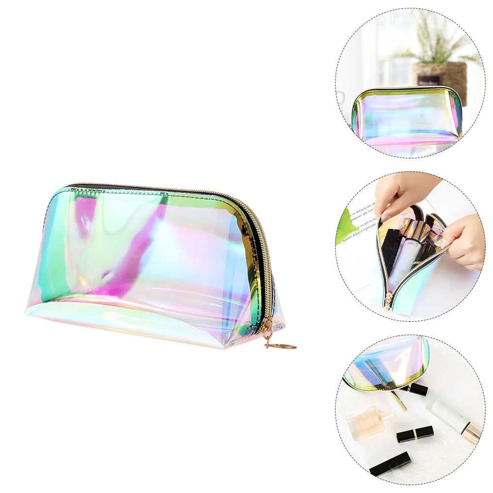 

3pcs Waterproof Makeup Storage Bag Travel Pouch Large Capacity Transparent Design Zippers Sealing Portable Toiletry