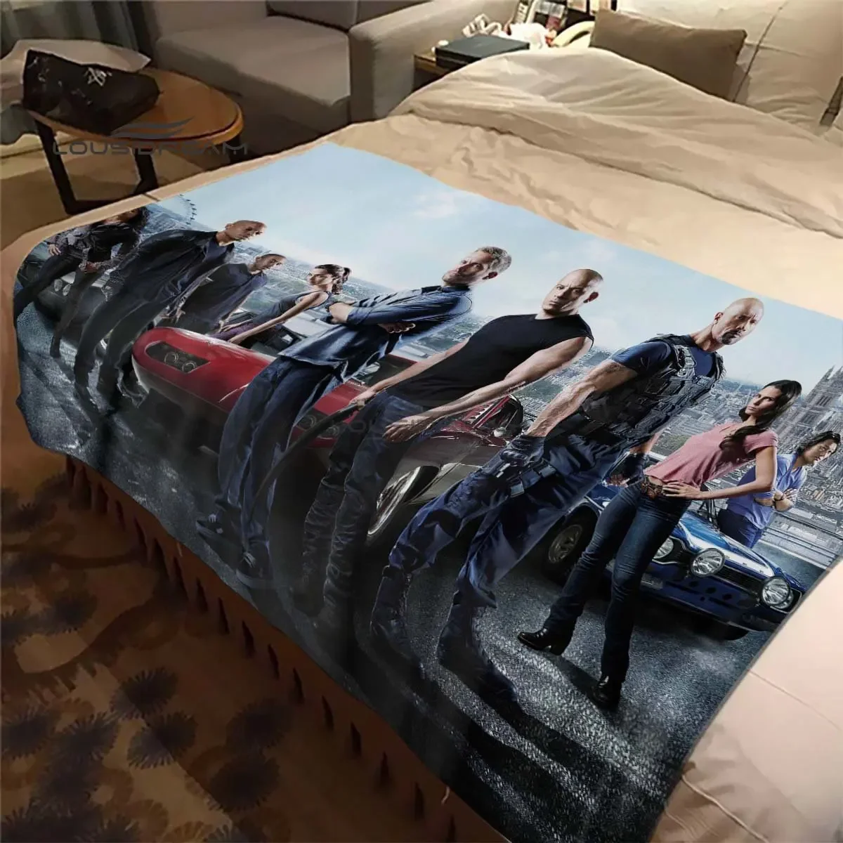 Movie Fast & Furious Flannel Blanket Racing Car Home Decoration Fluffy blanket  Bedroom Bed Sofa Travel Camping thermal blanke