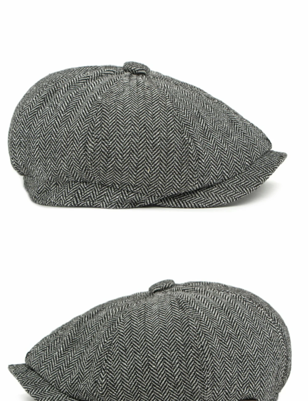 HT4908 Baskenmützen für Männer und Frauen, Vintage-Künstler-Malermütze, Unisex Ivy Flachmütze, Frühling Herbst Gestreifte Achteckige Baskenmütze – Detail 11