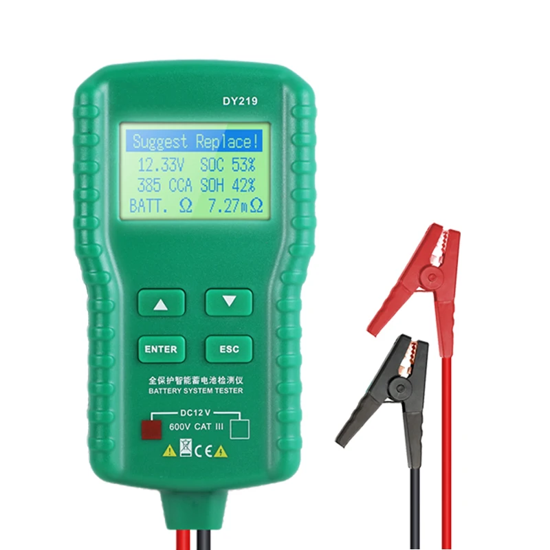 

Гель 3ah 250ah Внутреннее сопротивление нагрузки Cca Цифровой интеллектуальный автомобильный анализатор аккумулятора Тестер 12 В