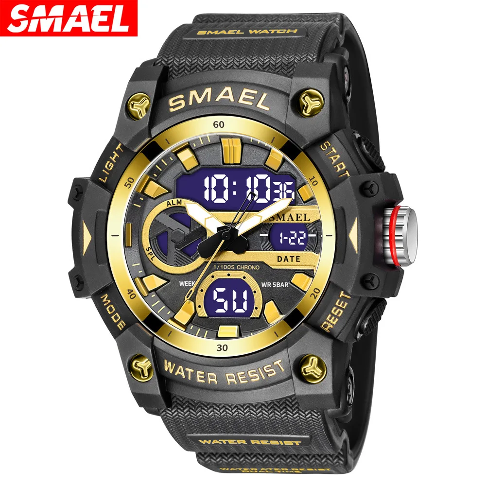 Smael big dial student trendy versatile waterproof outdoor sports digital watch