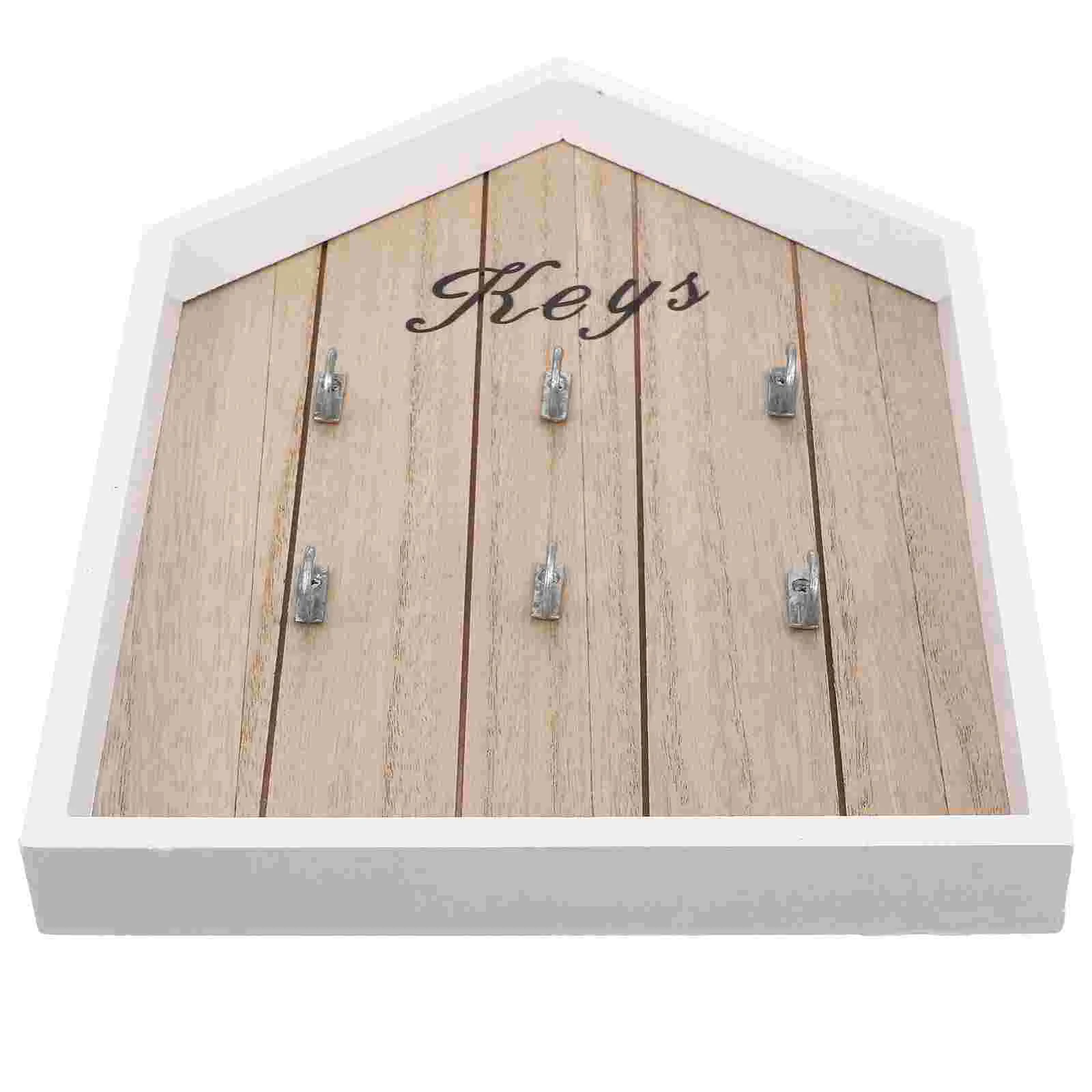 House Shape Key Storage Box Entrance Wall Keys Hook Box Wall Key Cabinet wooden key storage box key holder for