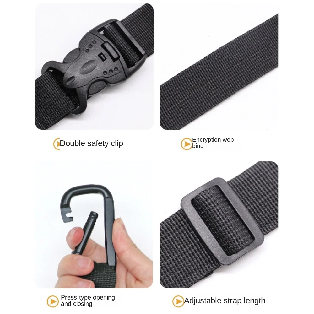 النايلون الأمتعة الأشرطة أحزمة حقيبة أشرطة حقائب معلقة مشبك الأشرطة قفل الأمتعة السنانير قابل للتعديل السفر الأمتعة العلاقات النساء #6