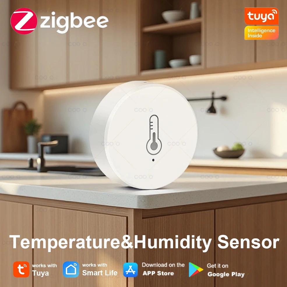 ZigBee Temperatur und Luftfeuchtigkeit Smart Home Thermometer Hygrometer App Fernalarm funktioniert mit Tuya Smart Life Alexa Google Home