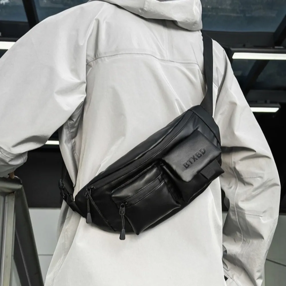 

Simple Multi-function Men Chest Bag Lightweight Solid Color Fanny Phone Pack Belt Bag Wear-resistant Running Waist Bags Running