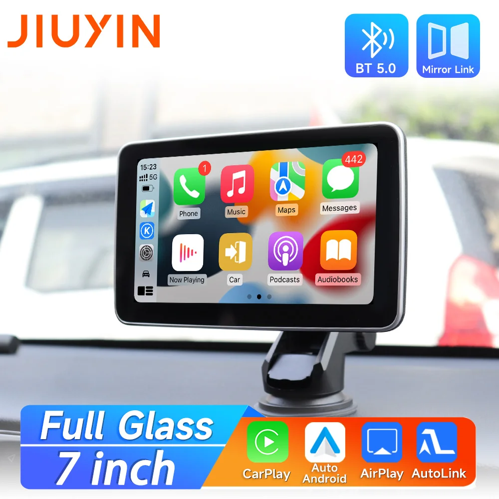 

7inch Universal Car Radio Multimedia Video Player Wireless CarPlay Android Auto GPS Navigation Touch Screen Bluetooth